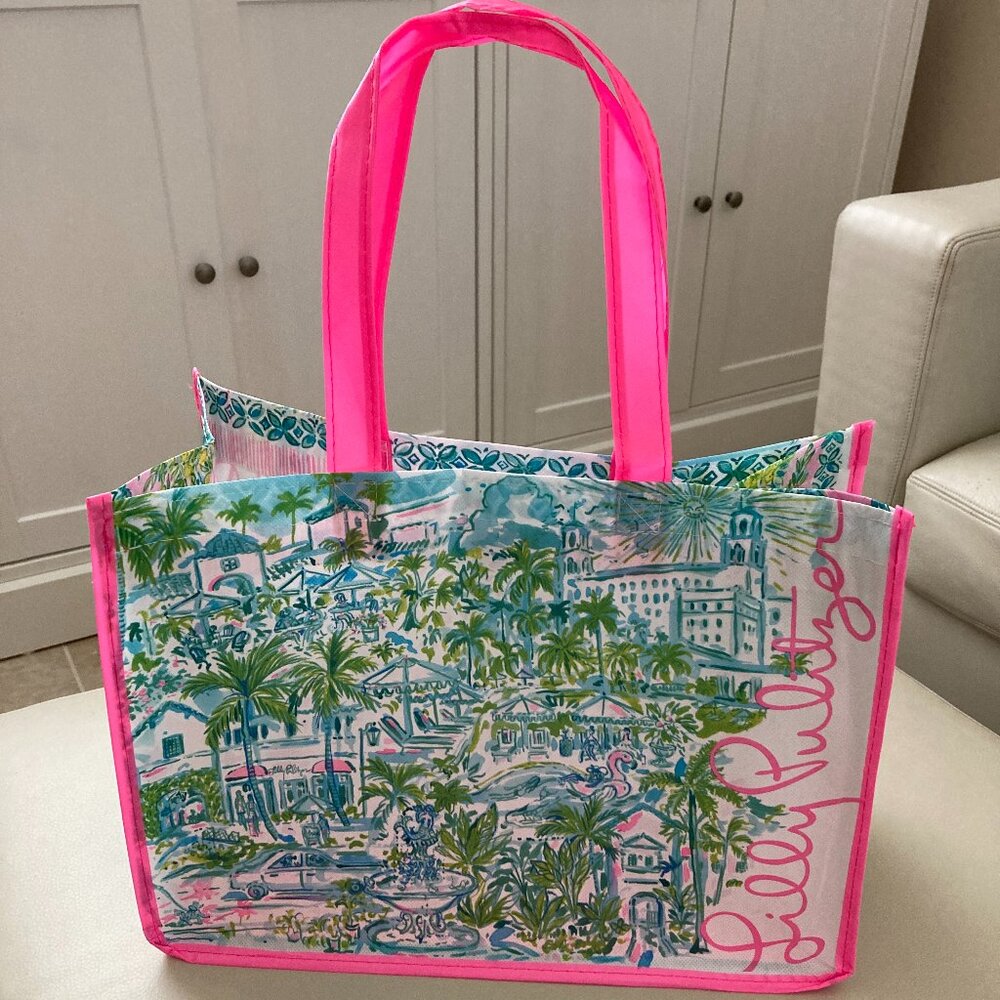 Lilly Pulitzer West Palm Beach Reusable Shopping Bag Tote